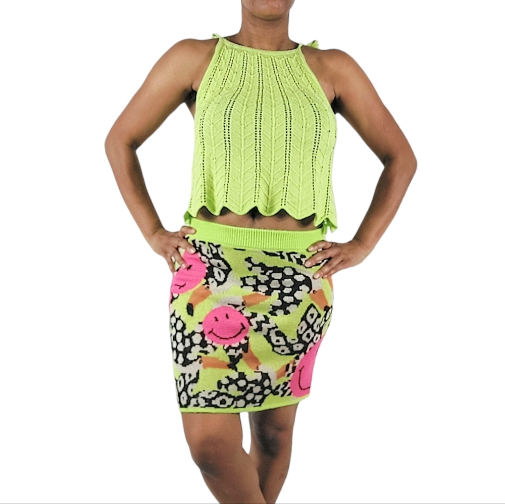 Farm Rio Tucanissimo Smiley Multicolor Mini Skirt